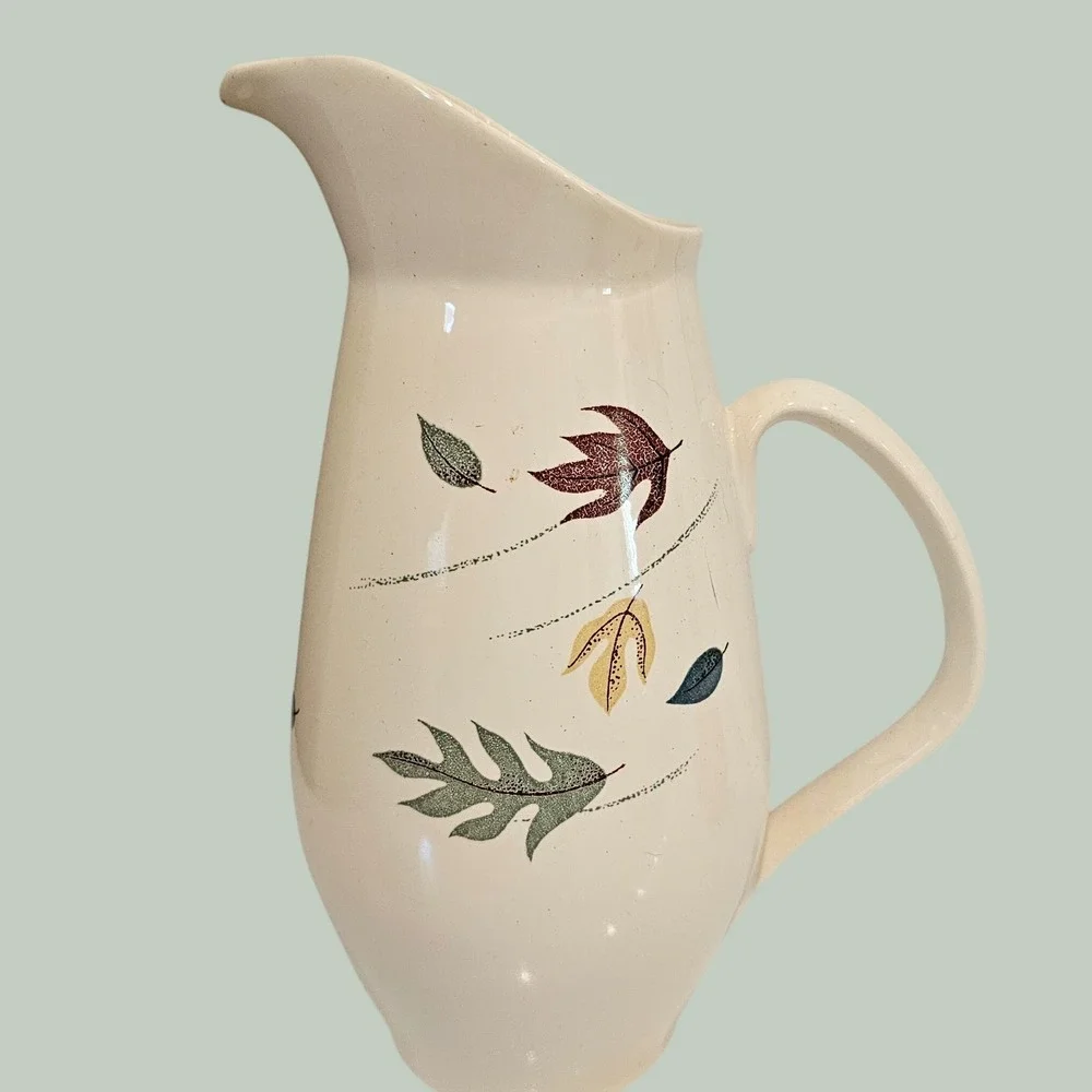 Franciscan Autumn Earthenware Pitcher Gladding McBean & Co Vintage MCM 10.5in